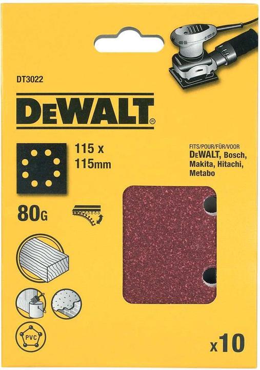 Actual product image DeWalt Sandpaper Klettfix (80)