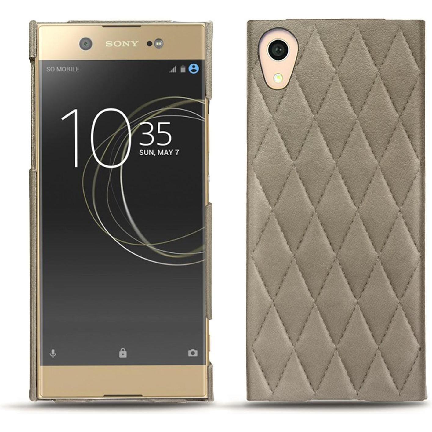 Noreve Lederschutzhülle (Sony Xperia XA1 Ultra), Smartphone Hülle, Beige
