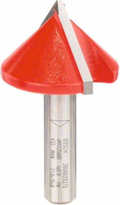 Produktbild Bosch Professional Zubehör V-Nutfräser Expert for Wood, 8 mm, D 31,8 mm, L 19 mm, G 51 mm, 90°