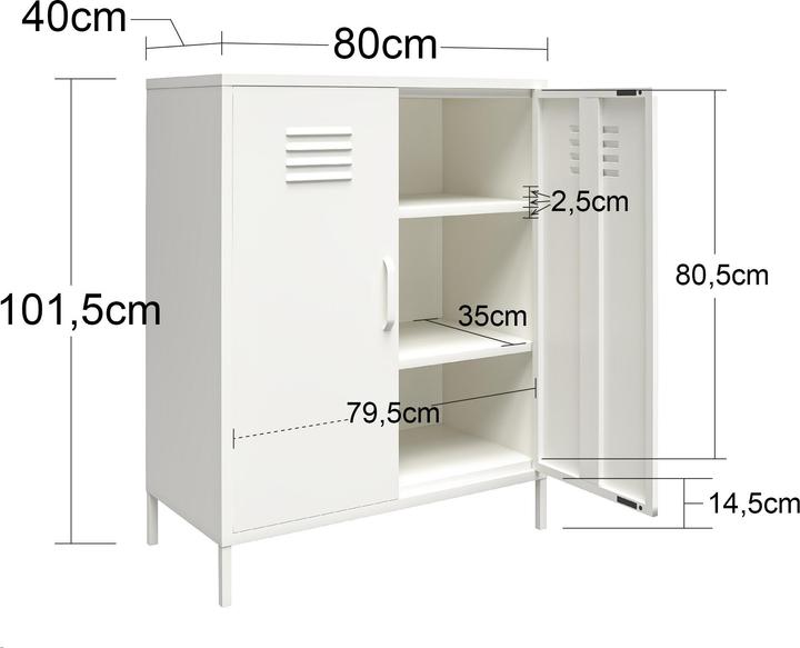 Image du produit Dorel Home District de mission (80 x 40 x 102 cm)
