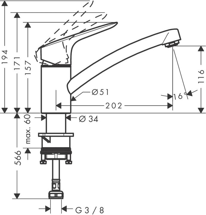 Produktbild hansgrohe Küchenarmatur MyCube
