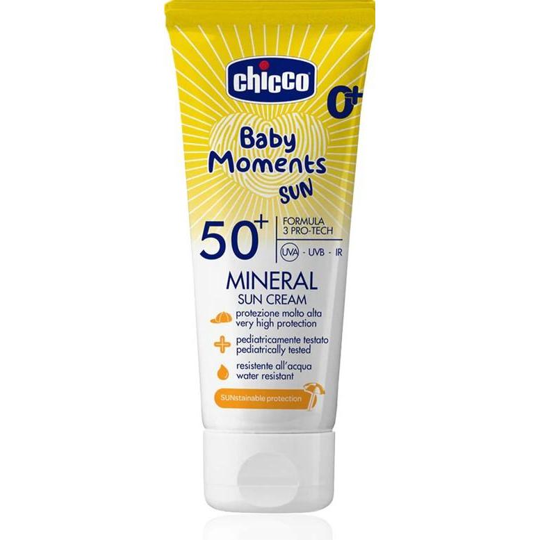 Chicco , Sonnencreme, Sonnencreme Mineral Lsf50+ 0M+ Italienisch 75 Ml (Sonnencreme Gesicht, Spf 50+, 75 Ml)