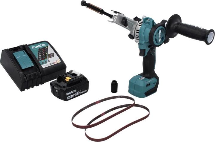 Image du produit Makita DBS 180 RT1 Lime à bande sans fil 18 V 9 x 533 mm Brushless + 1x batterie 5,0 Ah + chargeur (Ponceuse à bande)