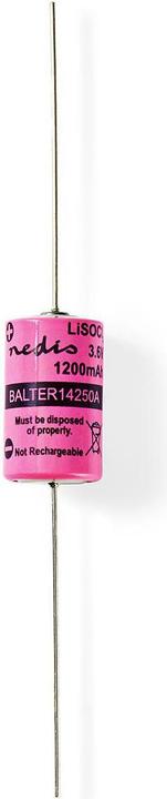 Productafbeelding Nedis Lithium thionyl chloride batterij ER14250 3,60 V Lithium thionyl chloride ER14250 1200 mAh (1 Pcs., 1/2 AA, 1200 mAh)