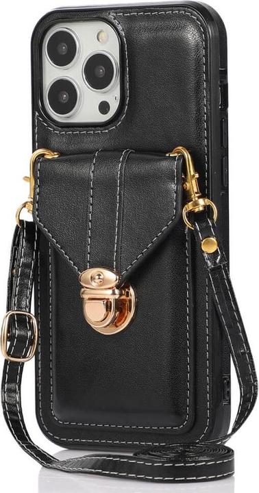 Produktbild Cover-Discount iPhone 15 Pro - Schutzhülle Case mit Tasche schwarz (Apple iPhone 15 Pro)