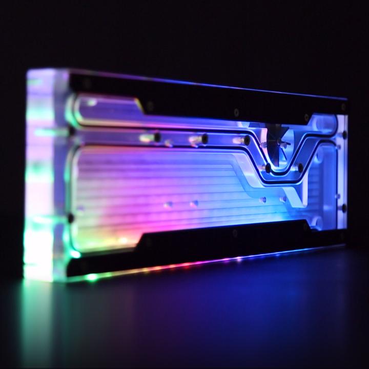 Actual product image Raijintek ACHERON 360 RBW Distro Plate - Acrylic, D-RGB