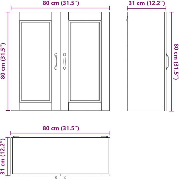 Produktbild vidaXL Küchenschrank (31 x 80 x 80 cm)