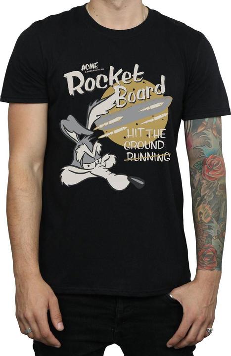 Immagine prodotto Looney Tunes Maglietta da uomo Rocket Board Wile E Coyote in cotone (L)