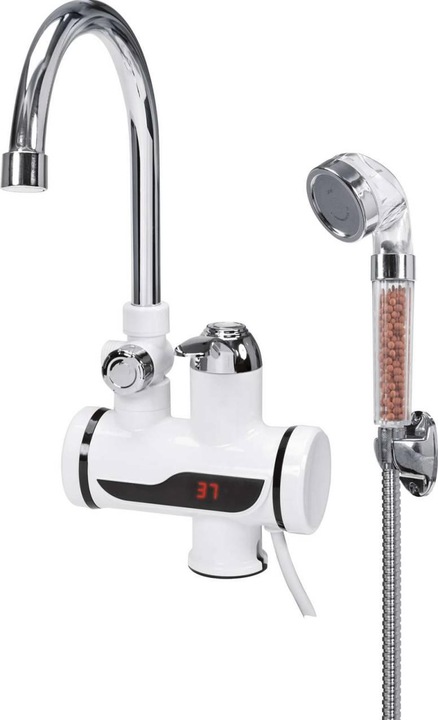 Produktbild Fala Wasserhahn Durchlauferhitzer | Waschtischmontage | 3KW | mit Duschbrause & Display | 75923