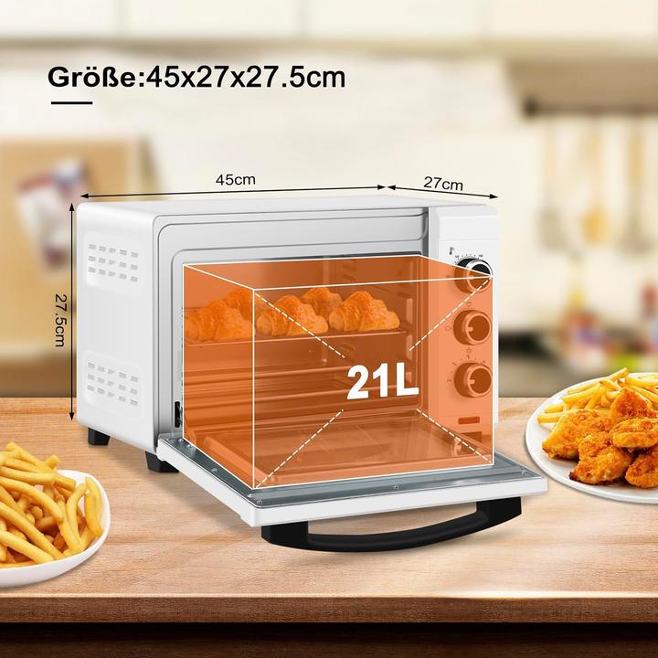 Produktbild Woltu Mini Backofen 20 Liter Weiss