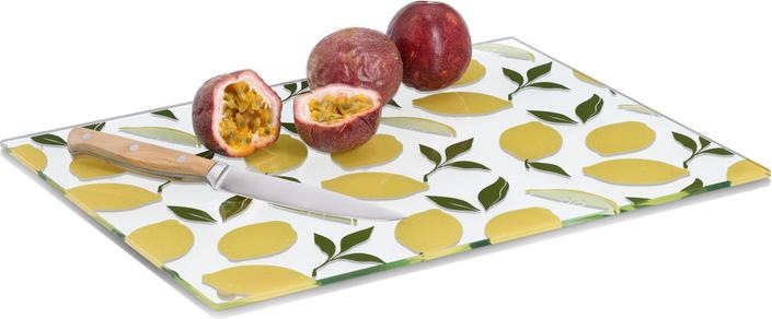 Produktbild Zeller Present Schneidbrett Glas Lemons 40x30 cm