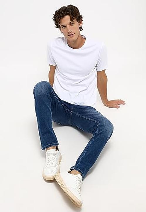 Actual product image Mustang Mid Rise Orlando Jeans Slim Fit Medium Blue Used (W30/L34)