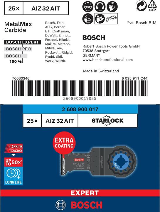 Actual product image Bosch Professional Zubehör Expert AIZ 32 AIT