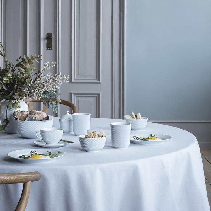 Produktbild Lyngby Rhombe Tiefer Teller 23 Cm - Weiss (1x, 23 cm)