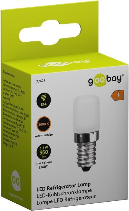 Actual product image Goobay LED-Kühlschranklampe, 3,5 W (E14, 350 lm, 1x)