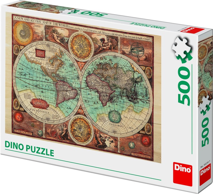 Actual product image Dino Puzzle world map 1626, 500 pieces (500 pieces)