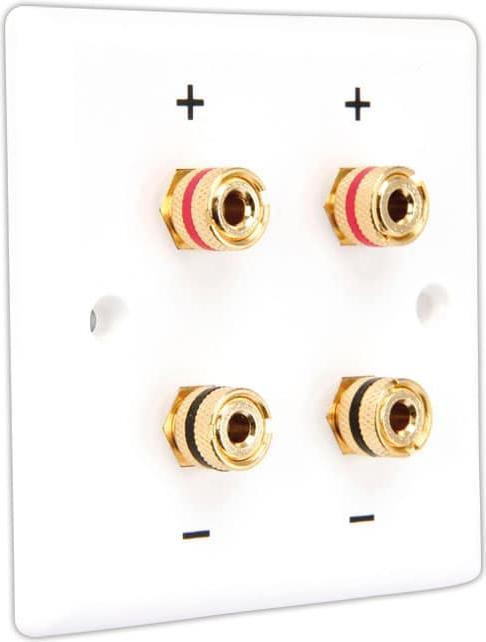 Actual product image Dynavox LSWand connection panel, plastic 4 banana sockets