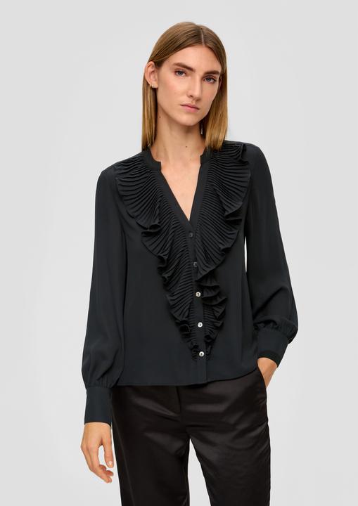 Immagine prodotto s.Oliver Bluse Crêpe-Bluse mit plissierten Volants (34)