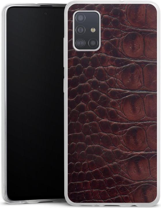 Produktbild DeinDesign Slim Case für Samsung Galaxy A51 Silikon Hülle Ultra Dünn Handyhülle Animalprint Krokodil Leder (Samsung Galaxy A51)