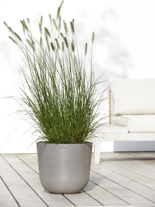 Actual product image Ecopots Oslo 35 + Water Reservoir White Grey (35 x 30.50 cm)