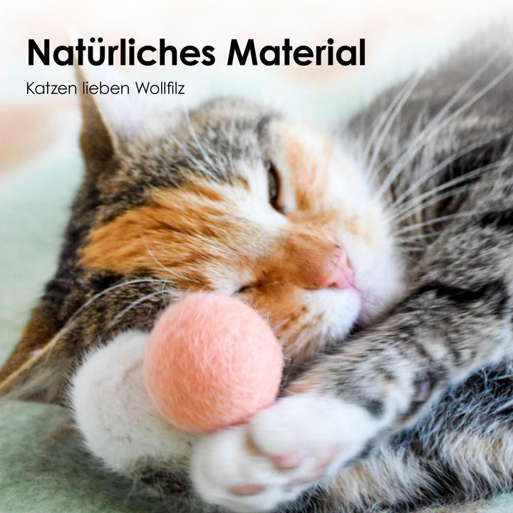 Actual product image LucyBalu RAINBOW BALLS FilzbÃ¤lle (Cat scratching toy)