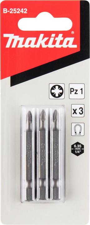 Produktbild Makita SCREW BIT 50MM PZ1 3PCS (Kreuz Pozidriv PZ)