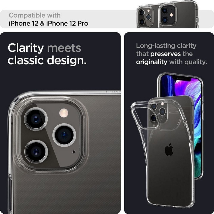 Actual product image Spigen Liquid Crystal (Realme 12 Pro+, Apple iPhone 12)