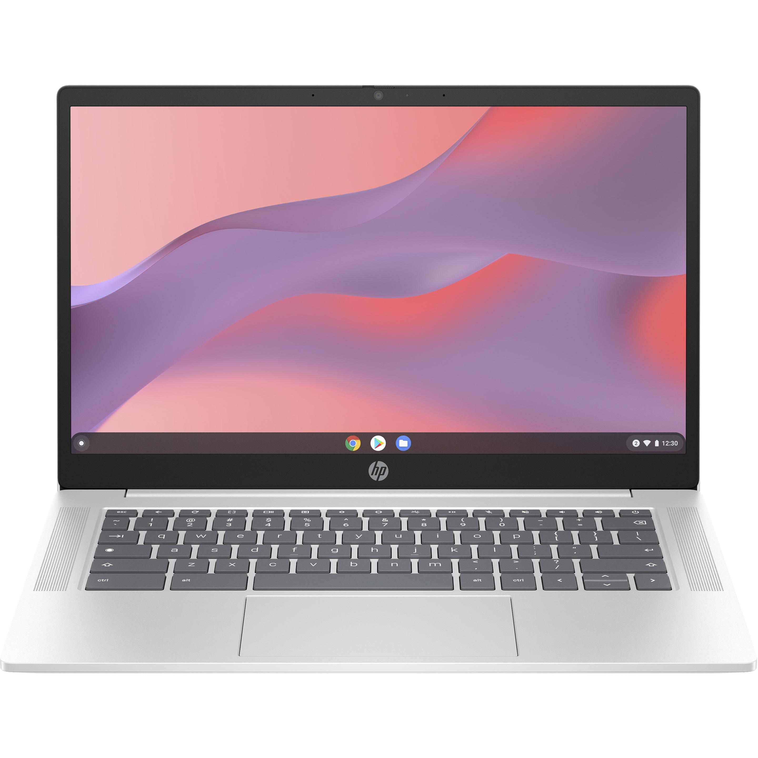 HP Chromebook 14a-nf0702nd - 14 inch (AE1B6EA#ABH) (14.02", 8 GB, Eng. Int.), Notebook, Silber