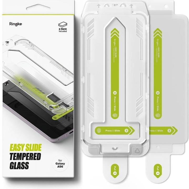 Actual product image Ringke - Easy Slide Tempered Glass (2 pack) - Samsung Galaxy A56 5G - Clear (2 pcs., Samsung Galaxy A56)