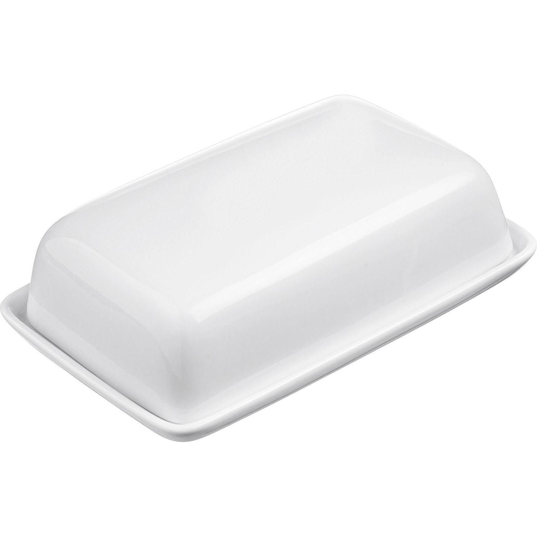 Westmark Piatto da burro in ceramica, 18,7x12 cm, Contenitori per alimenti, Bianco