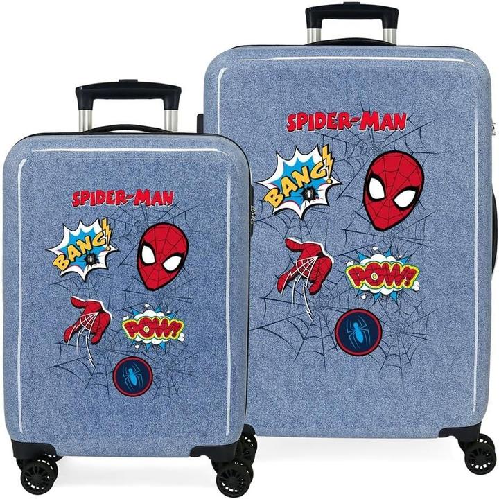Actual product image Spiderman Denim Cabin and Medium Suitcase Set (70 l)