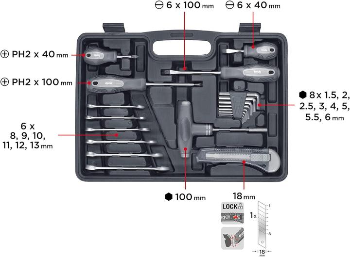 Produktbild kwb Werkzeugkoffer 64-teilig 64 -teilig (63 Teile)