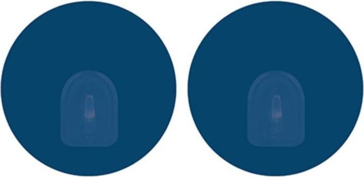 Actual product image MSV Patère Transparent Sur Fond Rond 8cm Bleu Marine