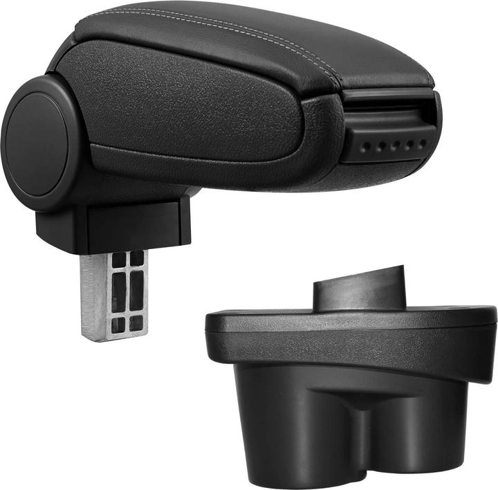 Pro-Tec Centre armrest Opel Corsa E with storage compartment imitation leather black