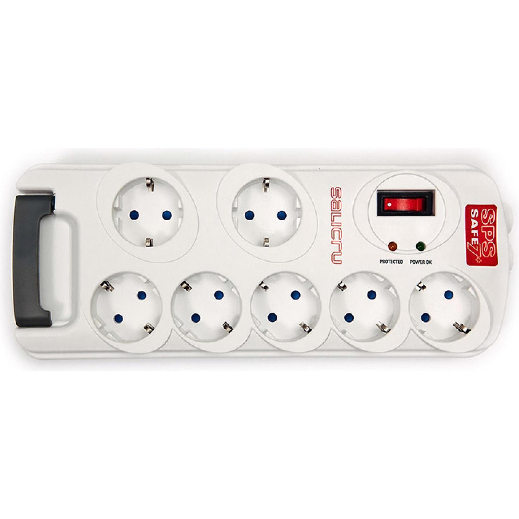 Thumbnail - Salicru, Steckdosenleiste, Electric Active Protector SPS.SAFE 7 (7 x, CEE 7/3, 1.80 m)