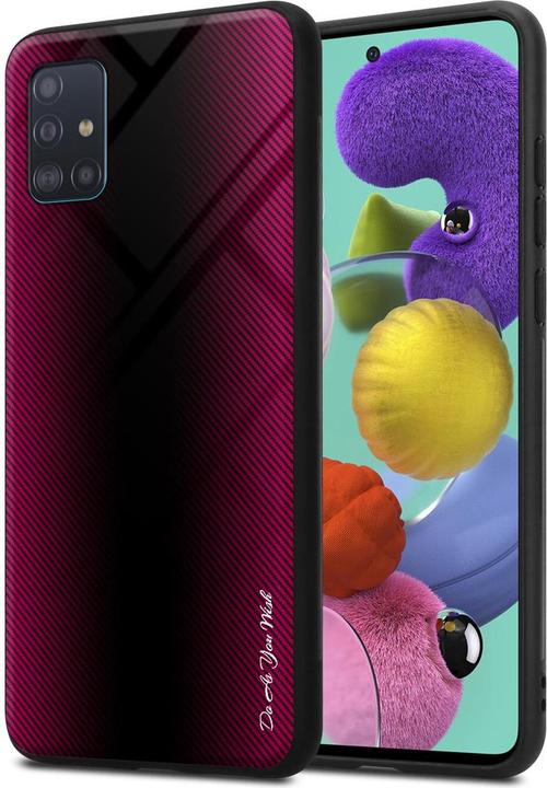Actual product image Cadorabo TPU Striped Glass Cover (Samsung Galaxy M40s)