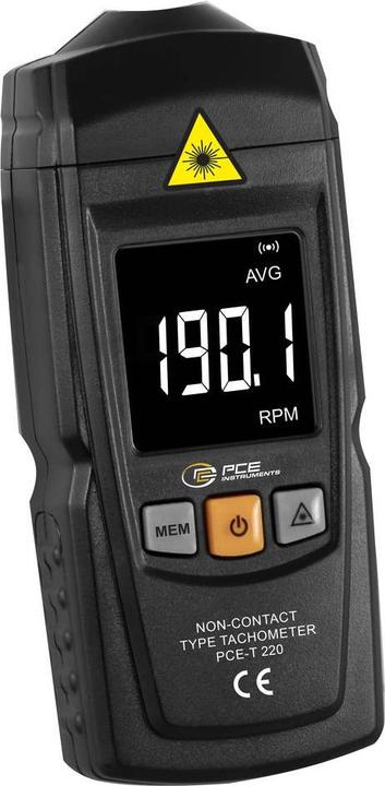 Produktbild PCE Instruments PCE-T 220 Handtachometer 99999 U/min (max) (Messgerätkoffer)
