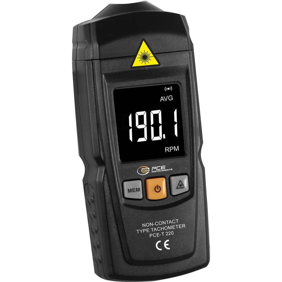 PCE Instruments PCE-T 220 Handtachometer 99999 U/min (max) (Messgerätkoffer), Messtechnik