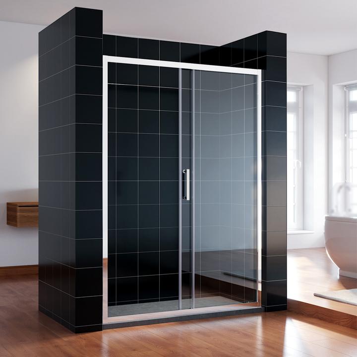 Actual product image SONNI Duschabtrennung Nischentr Duschtren 160 x 185cm Duschtr Glas ESG 5mm (160 cm, 170 cm, 185 cm)