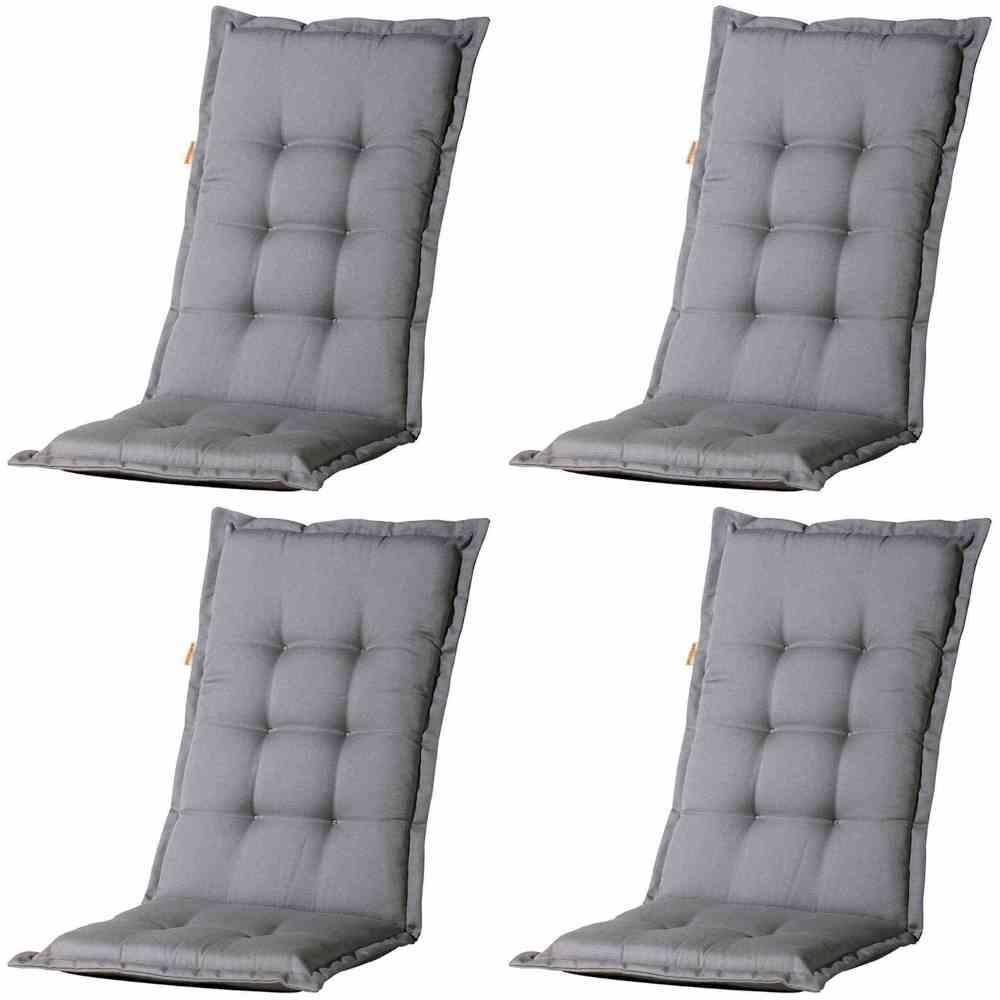 Allibert, Sitzkissen, Set 4x Pana. grau A hoch 50% BW 45% Polyester