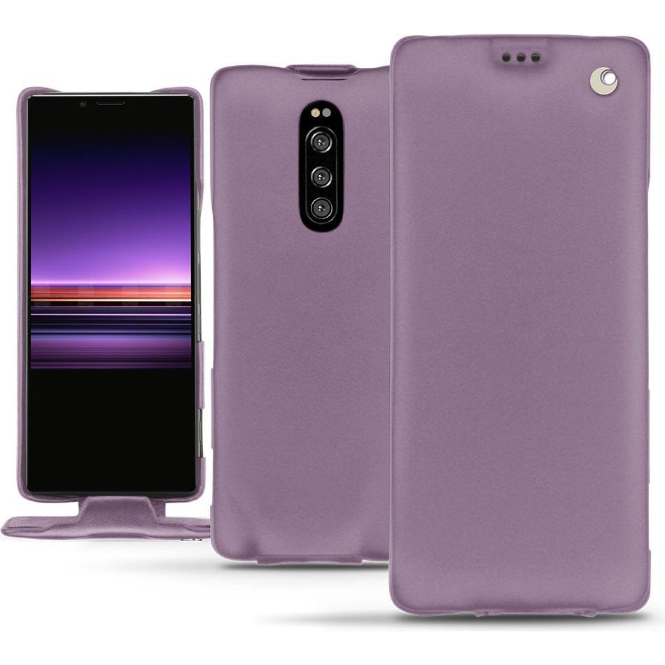 Noreve Lederschutzhülle vertikal (Sony Xperia 1), Smartphone Hülle, Violett