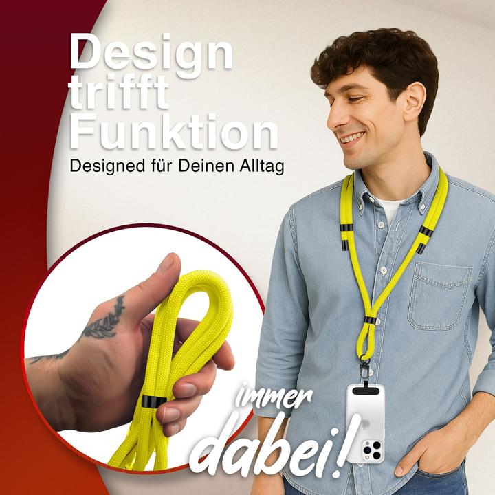 Produktbild Nalia HoldMe Lanyard Handykette - Universal Trageband für Smartphones - Verstellbar, Soft & Elastisch