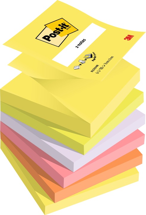 Actual product image Post-it Z-Notes refill Rainbow (76 x 76 mm)