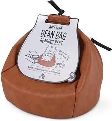 IF Sitzsack-Hocker mit einer Tasche für ein Buch/Tablet, braun