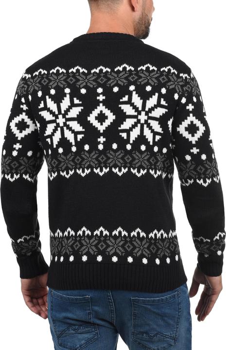 Actual product image Solid Norwig Men's Jumper Chunky Knit Pullover With Crew Neck (M)
