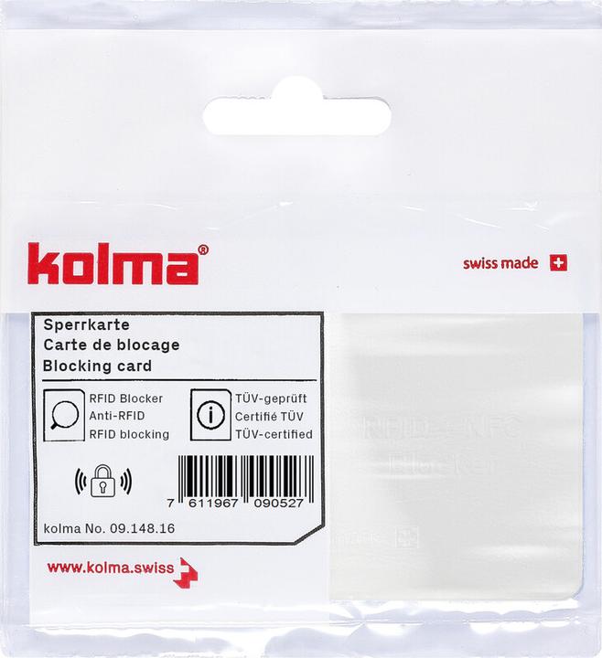 Produktbild Kolma Sperrkarte RFID Blocker Weiss, Detailfarbe: Weiss