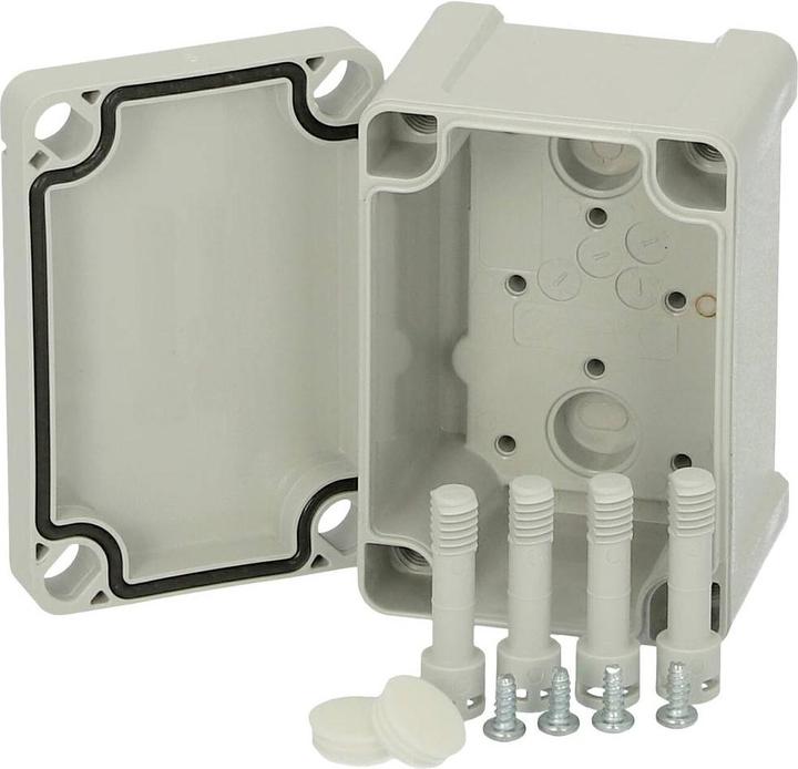 Actual product image Fibox Enclosure, PC Grey cover 5824038 Universal enclosure 95 x 65 x 60 Polycarbonate Light grey (R (Housing)