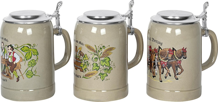 Domex Seau à bière Kannenbäcker avec couvercle à étain plat (0.50 l, 1 x)