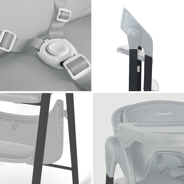 Actual product image BabyGo Levels Highchair grey/anthra (Highchair)