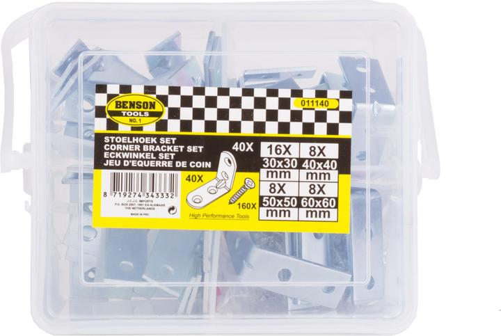 Actual product image Benson Corner bracket set 40 pieces (40 pcs.)